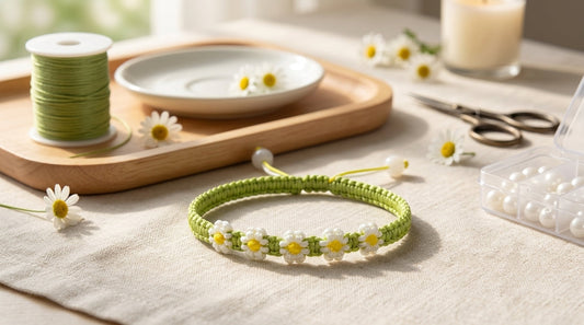 How to Braid a Daisy Flower Wax Cord Bracelet: A Beginner’s Guide to Boho Floral Knots