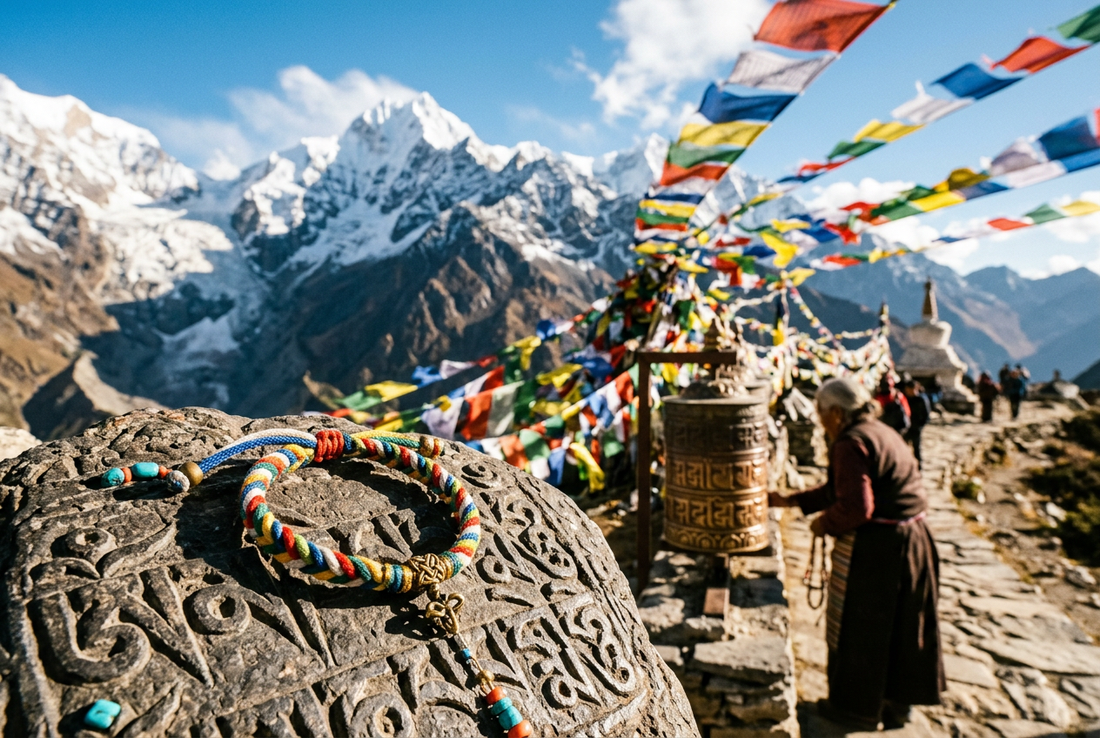 The Prayer Flag Talisman: The Sacred Meaning of the 5-Color Tibetan Braided Bracelet and Its Spiritual Armor