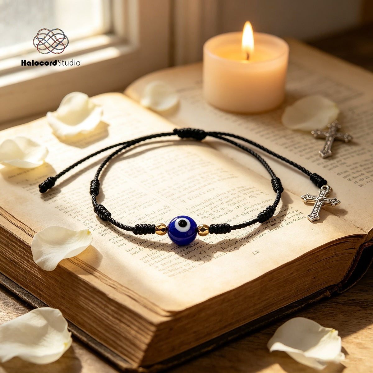 Evil Eye 7-Knot Lucky Charm Bracelet Set (2pcs)