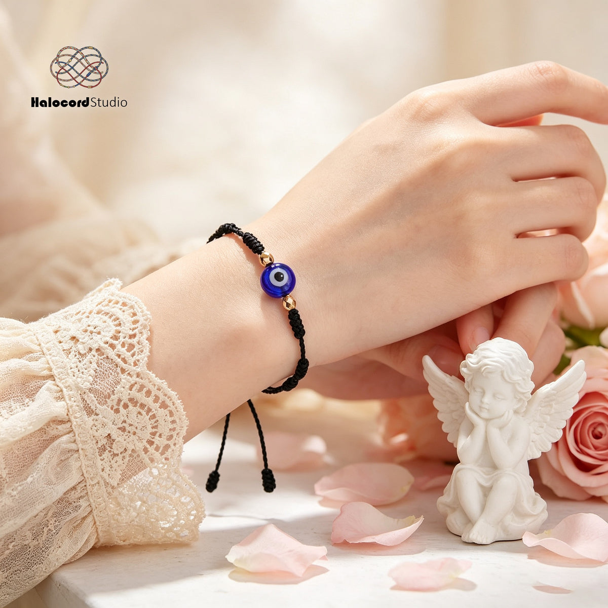 Evil Eye 7-Knot Lucky Charm Bracelet Set (2pcs)