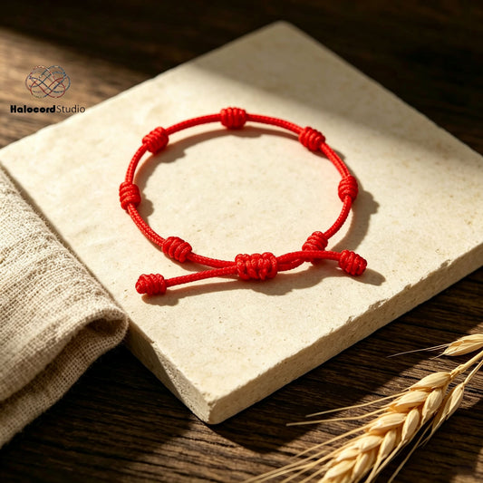 7-Knot Red String Bracelet DIY Kit
