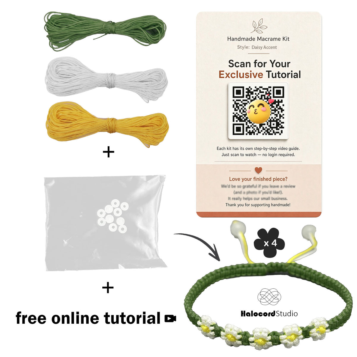 Daisy Accent Bracelet DIY Kit
