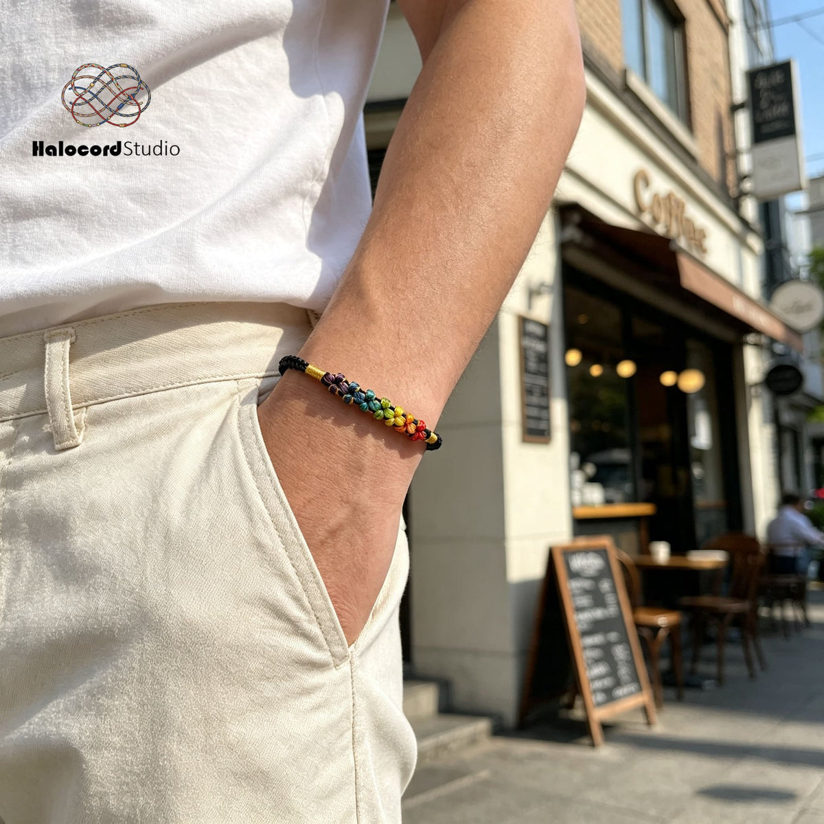 Handmade Rainbow Flower Lucky Bracelet – Roses All the Way
