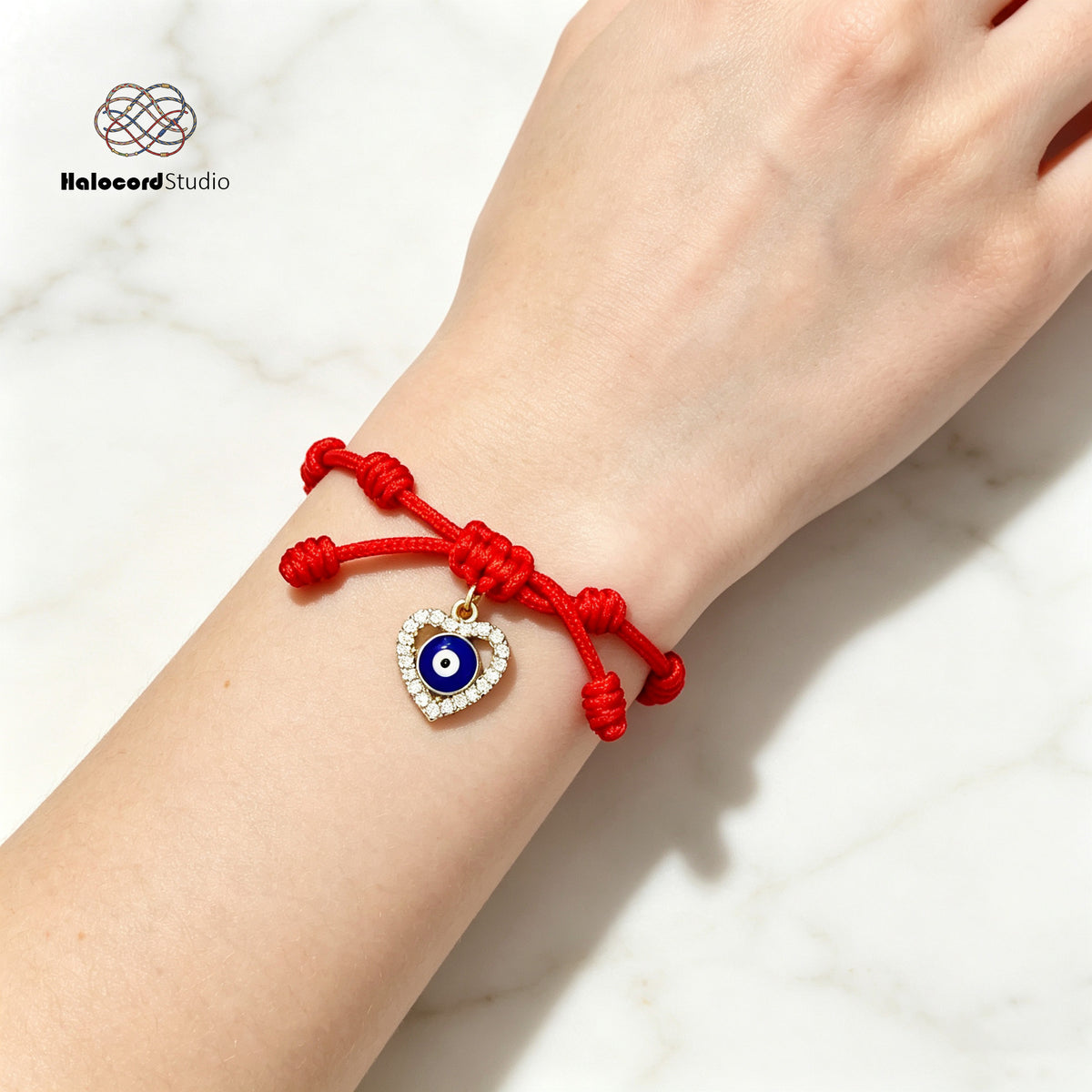 7 Knots Kabbalah Red String Evil Eye Bracelet