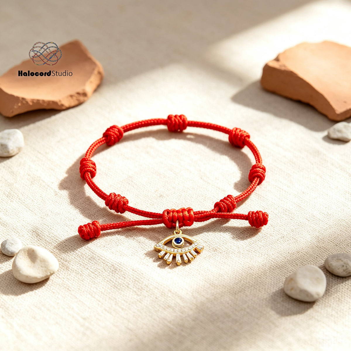 7 Knots Kabbalah Red String Evil Eye Bracelet