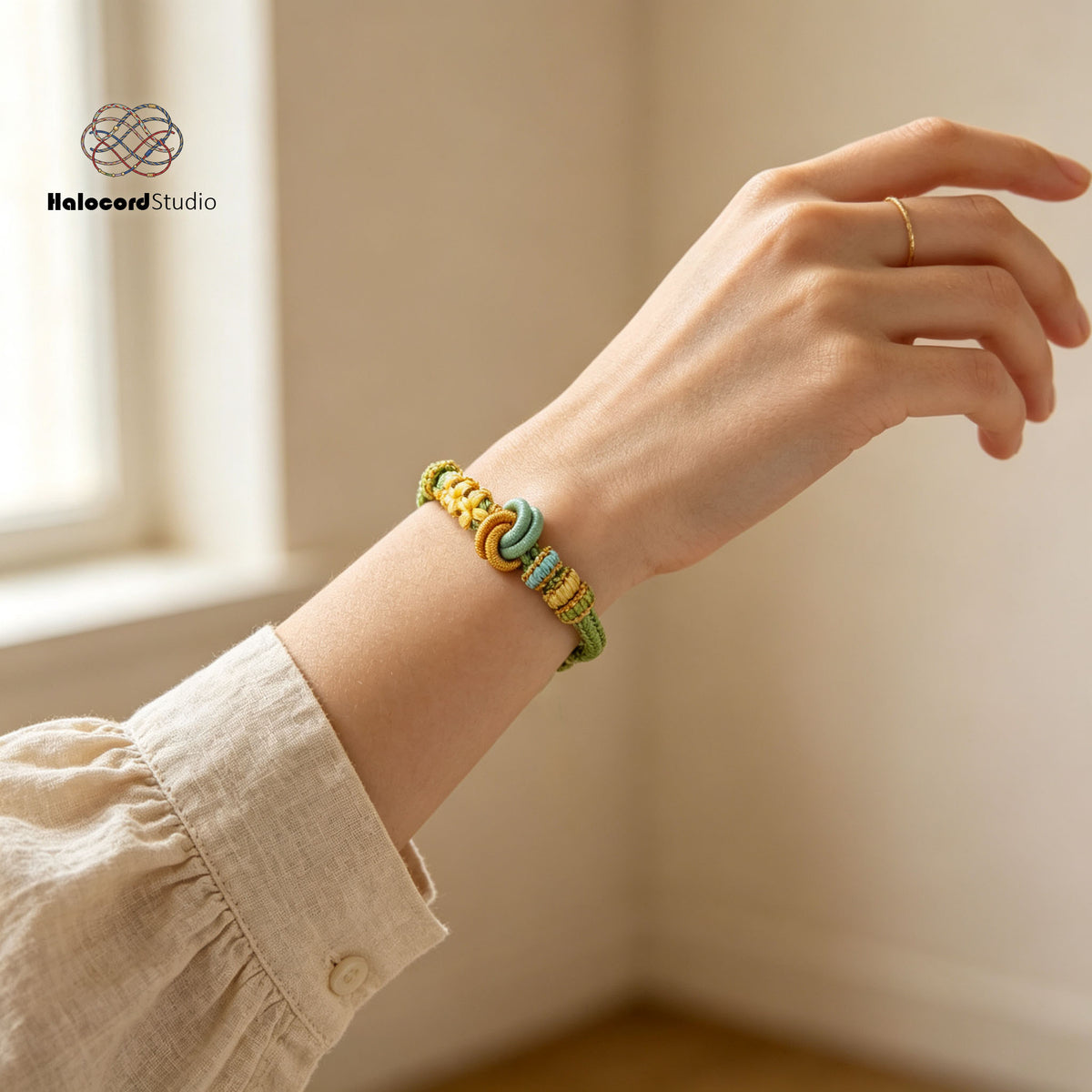 Handwoven Lucky Knot Bracelet – Multi-Knot Charm Bracelet