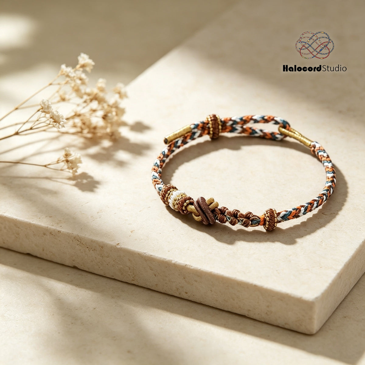 Handwoven Lucky Knot Bracelet – Multi-Knot Charm Bracelet