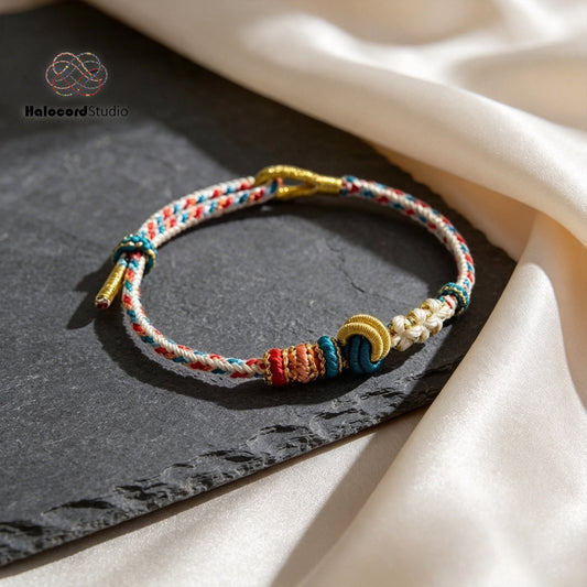 Handwoven Lucky Knot Bracelet – Multi-Knot Charm Bracelet
