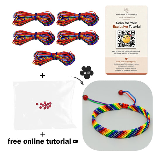7-Color Rainbow Bracelet DIY Kit