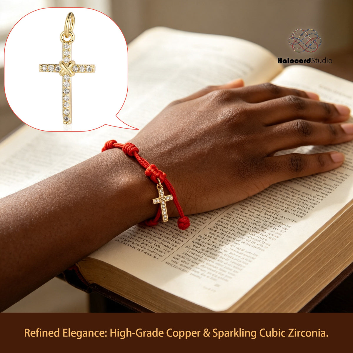 7 Knots Red String Cross Bracelet – Spiritual Protection Gift for Women & Men